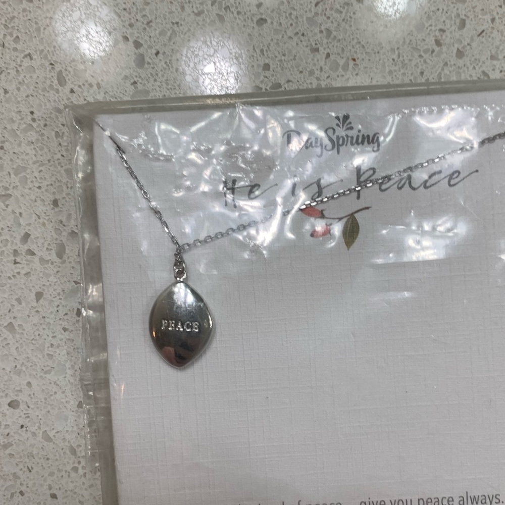 NWT Peace sterling silver chain pendent necklace